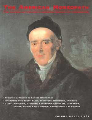 Volume 6 | 2000 - Samuel Hahnemann Issue