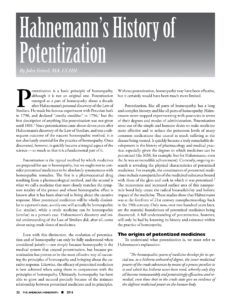 Link to PDF of journal article AH22 - Hahnemann’s History of Potentization